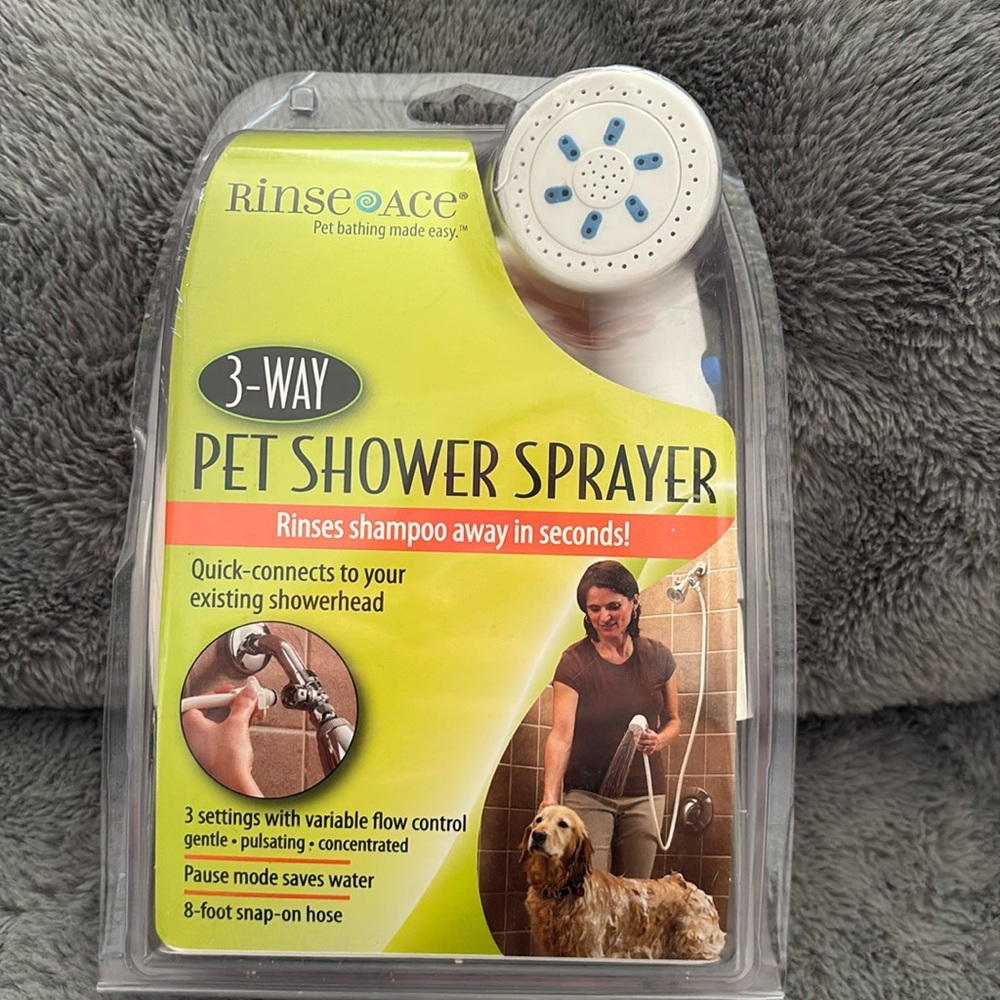 3-Way Pet Shower Sprayer Rinse Ace
